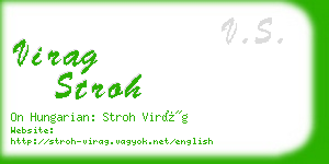 virag stroh business card